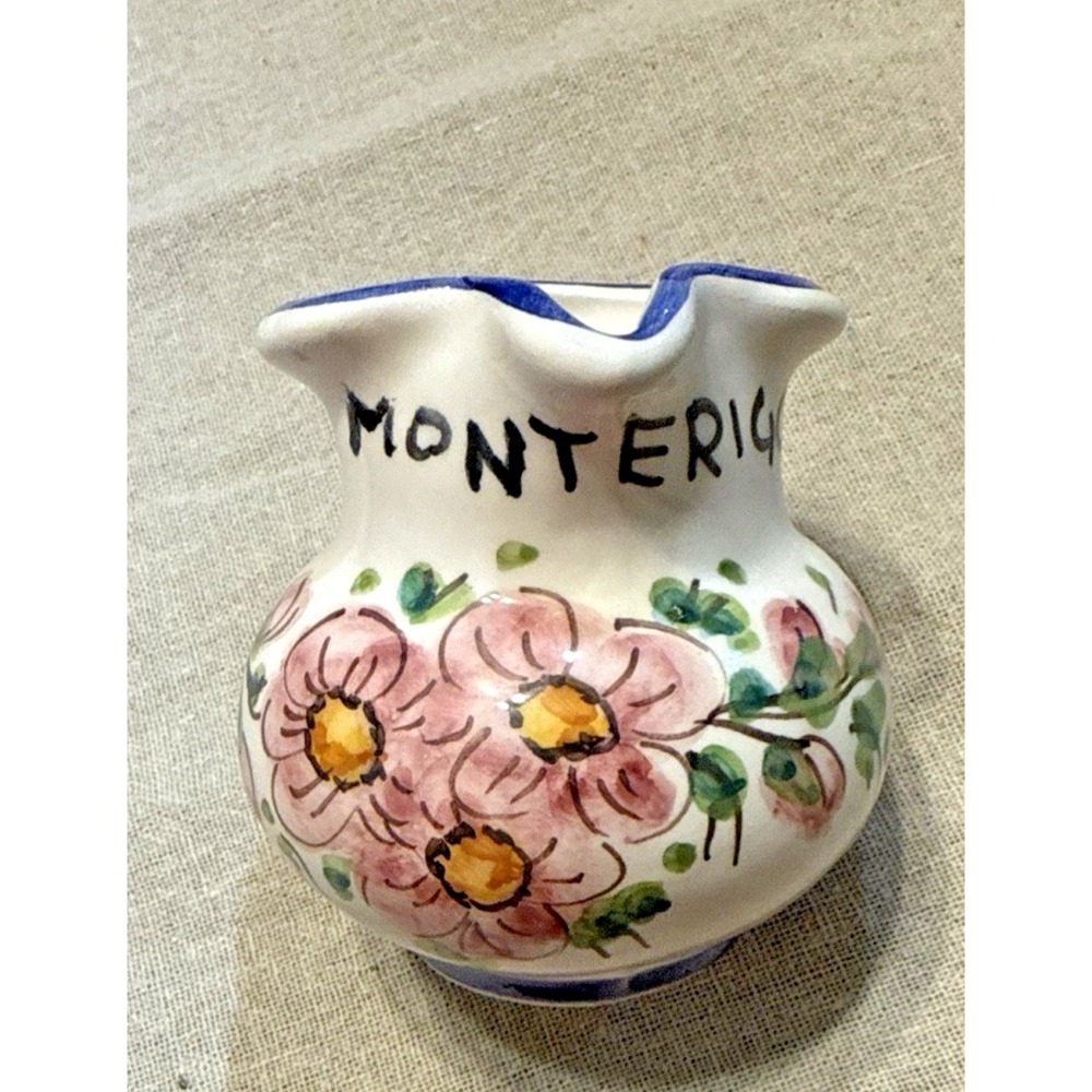 Monteriggioni‎ 3" Pottery Creamer Pitcher Original Hand Painted Gift